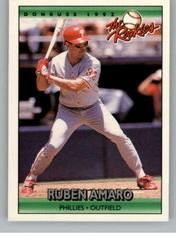 Ruben Amaro #4 Baseball Cards 1992 Panini Donruss Rookies Prices
