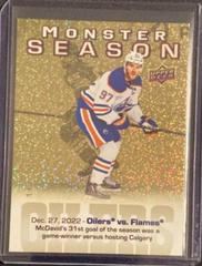 Connor McDavid [Gold] #MS-36 Hockey Cards 2023 Upper Deck Monster Season Prices