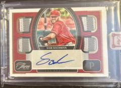 Sam Bachman [Gold] #QJA-SB Baseball Cards 2022 Panini Three and Two Quad Jersey Autographs Prices