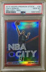 Luka Doncic [Red] #30 Basketball Cards 2019 Panini Hoops Premium Stock NBA City Prices