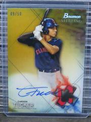 Carson Tucker [Gold Refractor] #BSPA-CT Baseball Cards 2021 Bowman Sterling Prospect Autographs Prices