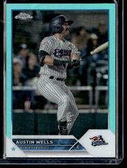 Austin Wells [Aqua] #PDC-10 Baseball Cards 2023 Topps Pro Debut Chrome Prices