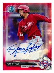 Jose Pujols [Chrome Red Refractor] Baseball Cards 2017 Bowman Prospect Autographs Prices