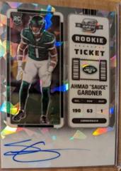 Ahmad 'Sauce' Gardner [Rookie Ticket Autograph Cracked Ice] #101 Football Cards 2022 Panini Contenders Optic Prices