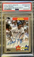 Wade Boggs [Gold] #87ASA-WB Baseball Cards 2022 Topps Update 1987 Autographs Prices