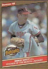Mike Witt #38 Baseball Cards 1986 Donruss Highlights Prices