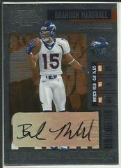 Brandon Marshall [Autograph] #147 Football Cards 2006 Playoff Contenders Prices