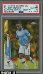 Raheem Sterling [Yellow] Soccer Cards 2019 Topps Chrome UEFA Champions League Sapphire Prices