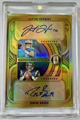 Justin Herbert, Drew Brees #DS-HB Football Cards 2022 Panini Gold Standard Double Standard Autographs Prices