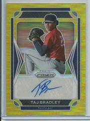 Taj Bradley [Gold Prizm] #73 Baseball Cards 2021 Panini Prizm Draft Picks Autographs Prices