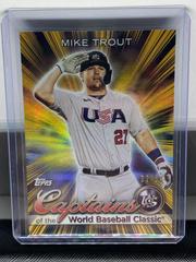 Mike Trout [Gold Rainbow] #CC-19 Baseball Cards 2023 Topps World Captains of the Classic Prices