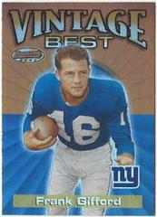 Frank Gifford Football Cards 2001 Bowman's Best Vintage Prices