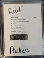 Jayden Reed [Celestial] #13 Football Cards 2023 Panini Spectra Spectral Signature Prices
