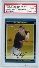 Mike Fontenot [Gold Refractor] Baseball Cards 2002 Bowman Chrome Draft Picks Prices