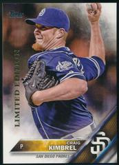 Craig Kimbrel #13 Baseball Cards 2016 Topps Limited Edition Prices