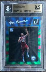 Ben Simmons [Green Laser] Basketball Cards 2016 Panini Donruss Prices
