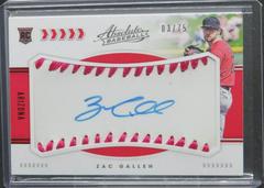 Zac Gallen [Material Signature Pink] Baseball Cards 2020 Panini Absolute Prices
