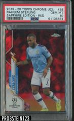 Raheem Sterling [Red] #28 Soccer Cards 2019 Topps Chrome UEFA Champions League Sapphire Prices