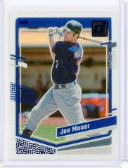 Joe Mauer [Purple] Baseball Cards 2023 Panini Chronicles Clearly Donruss Prices