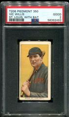 Vic Willis [With Bat] #NNO Baseball Cards 1909 T206 Piedmont 350 Prices