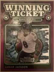 Lamar Jackson [Ruby] #WT-LJA Football Cards 2021 Panini Contenders Winning Ticket Prices