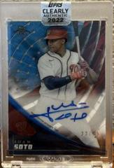 Juan Soto [Blue] #TEK-JS Baseball Cards 2022 Topps Clearly Authentic Tek Autographs Prices
