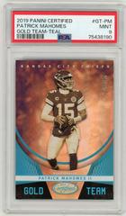 Patrick Mahomes II [Teal] #GT-PM Football Cards 2019 Panini Certified Gold Team Prices