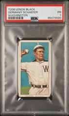 Germany Schaefer [Washington] Baseball Cards 1909 T206 Lenox Black Prices