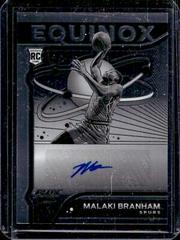 malaki branham [red] #ea-mbh Basketball Cards 2022 Panini Flux Equinox Autographs Prices