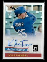 Kyle Farmer [Holo] Baseball Cards 2018 Panini Donruss Optic Rated Rookie Retro 1984 Signatures Prices