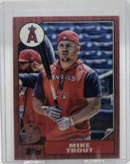 Mike Trout [Red] #87TBU-1 Baseball Cards 2022 Topps Update 1987 Prices