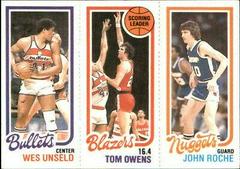 Unseld, Owens, Roche Basketball Cards 1980 Topps Prices