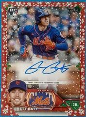 Brett Baty [Red] #HAC-BB Baseball Cards 2023 Topps Holiday Autographs Prices