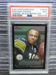 Santonio Holmes [Black Refractor] #THC92 Football Cards 2006 Topps Heritage Chrome Prices