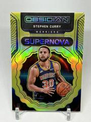 Stephen Curry [Yellow Flood] Basketball Cards 2021 Panini Obsidian Supernova Prices