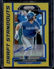 John Rhodes [Autograph Gold Prizm] #DS-JR Baseball Cards 2021 Panini Prizm Draft Picks Standouts Prices