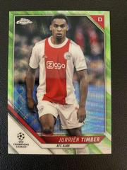 Jurrien Timber [Neon Green Wave Refractor] #43 Soccer Cards 2021 Topps Chrome UEFA Champions League Prices