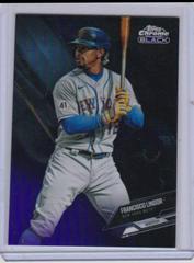 Francisco Lindor [Purple Refractor] Baseball Cards 2021 Topps Chrome Black Prices
