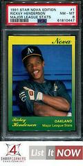 Rickey Henderson [Major League Stats] #1 Baseball Cards 1991 Star Nova Edition Prices
