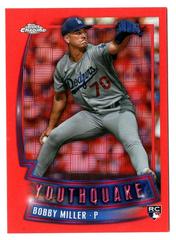 Bobby Miller [Red] #YQ-100 Baseball Cards 2023 Topps Chrome Youthquake Prices