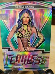 Sasha Banks [Green Prizm] Wrestling Cards 2022 Panini Prizm WWE Fearless Prices