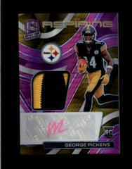 George Pickens [Pink] #APA-GPI Football Cards 2022 Panini Spectra Aspiring Patch Autographs Prices