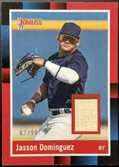 Jasson Dominguez [Red] Baseball Cards 2022 Panini Donruss Retro 1988 Materials Prices