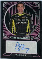 Ryan Blaney [Pink] #OS-RB Racing Cards 2022 Panini Chronicles Nascar Obsidian Signatures Prices