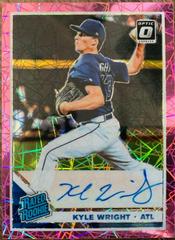 Kyle Wright [Pink Velocity] Baseball Cards 2019 Panini Donruss Optic Rated Rookie Signatures Prices
