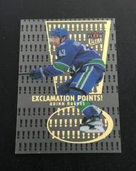 Quinn Hughes [Gold] Hockey Cards 2021 Ultra Exclamation Points Prices