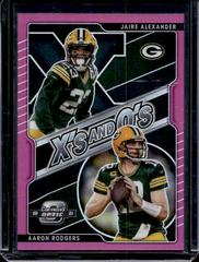 Aaron Rodgers, Jaire Alexander [Pink] Football Cards 2021 Panini Contenders Optic Xs and Os Prices