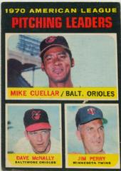 AL Pitching Leaders [Cuellar, McNally, Perry] #69 Baseball Cards 1971 O Pee Chee Prices