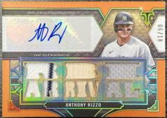 Anthony Rizzo [Amethyst] #TTAR-AR2 Baseball Cards 2022 Topps Triple Threads Autograph Relic Prices