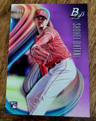 Shohei Ohtani [With Glove Purple] #34 Baseball Cards 2018 Bowman Platinum Prices